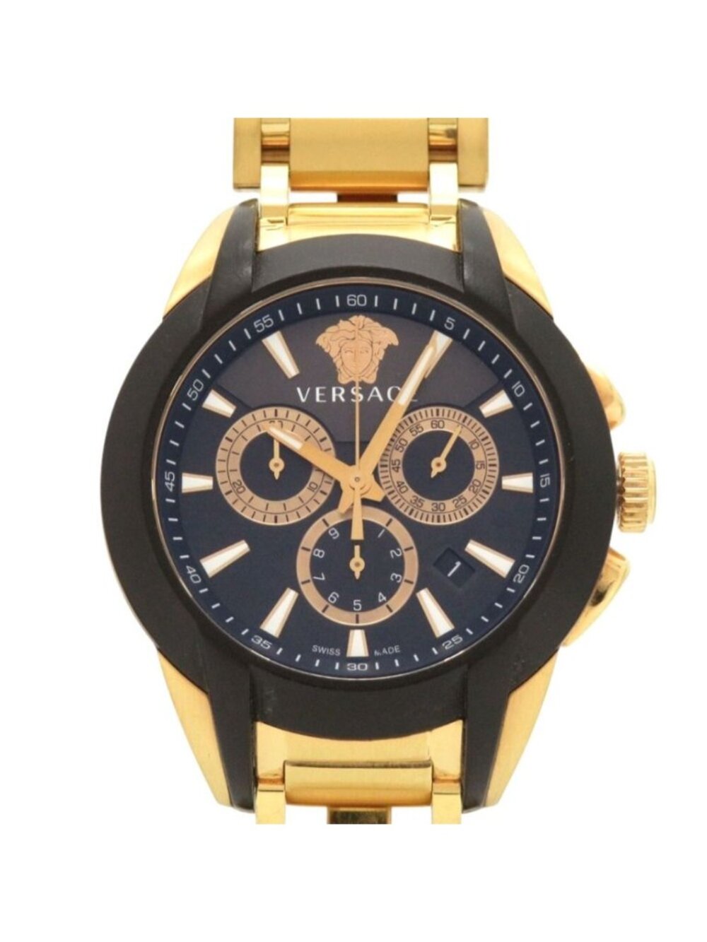 Versace M8c Medusa SS Black Gold Quartz Watch Dial